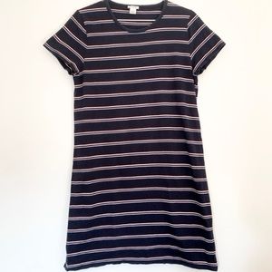 J. Crew Striped T-Shirt Dress Medium